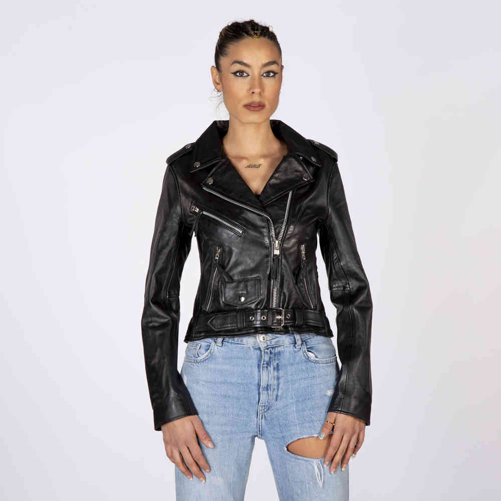 New Rock - W-NRLWJ006-S1 Lederjacke - Schwarz